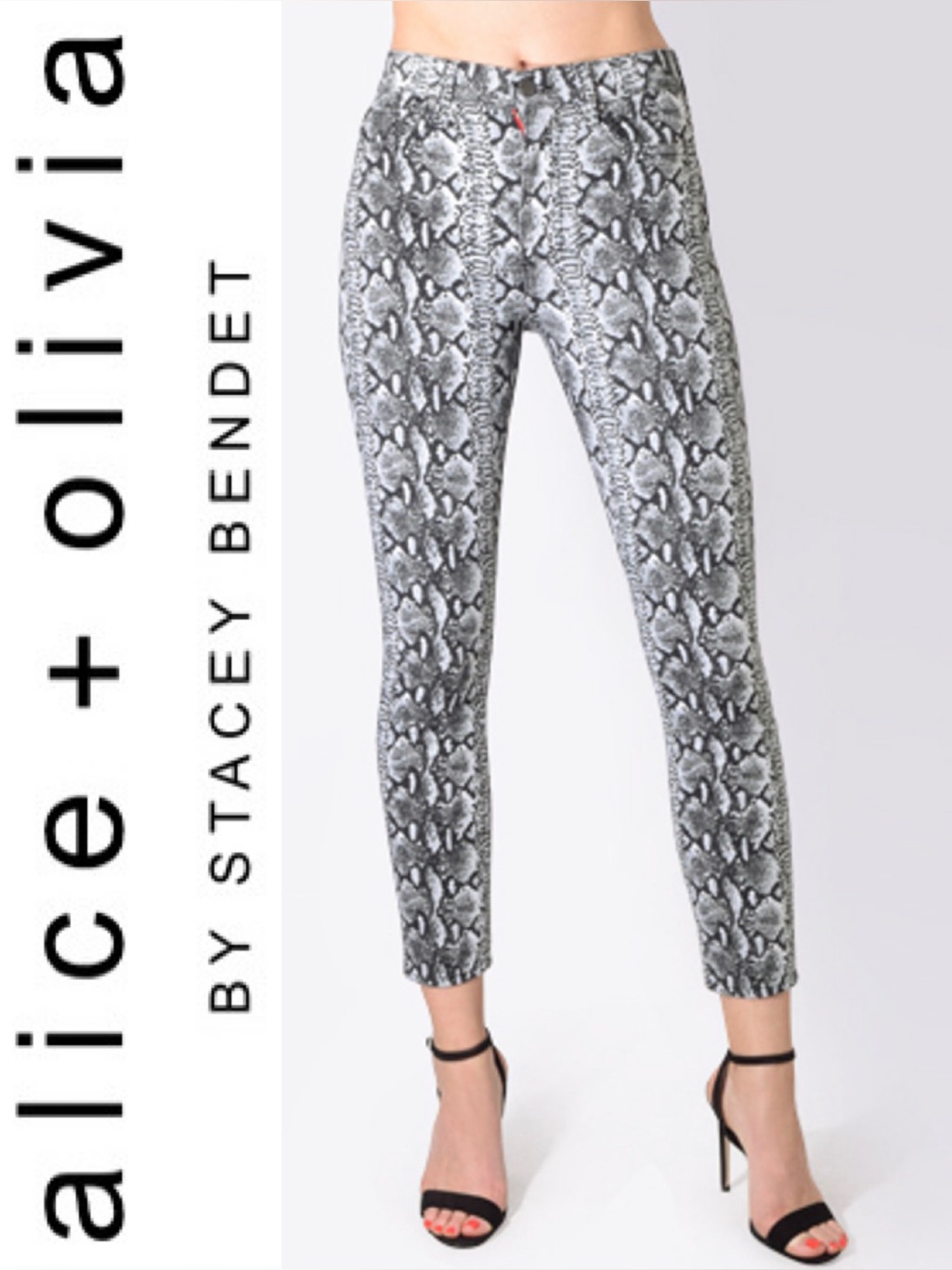 Alice + Olivia Slim Jeans Snake Print